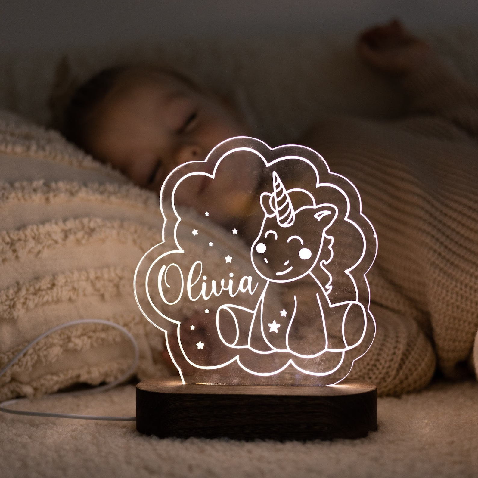 Wooden Night Light - Personalized Wooden Decor Personalized Wooden Decor Busypuzzle