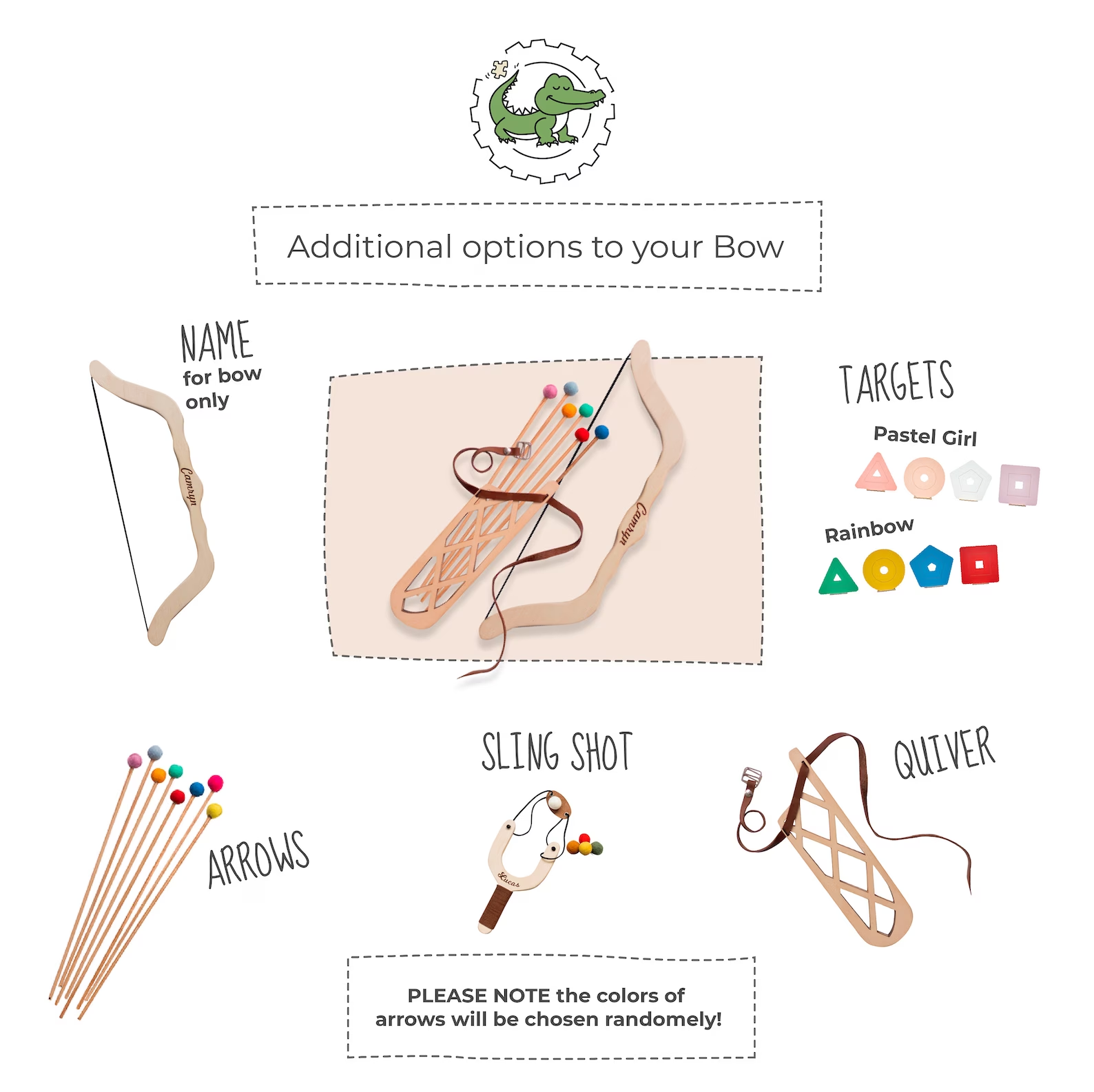 Personalized Bow With Arrows Personalized children's products Busypuzzle