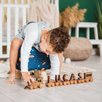 Personalized Train Name Eco-Friendly Wooden Trains Busypuzzle