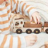 Solid wood construction vehicle