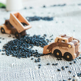 Wooden excavator toy