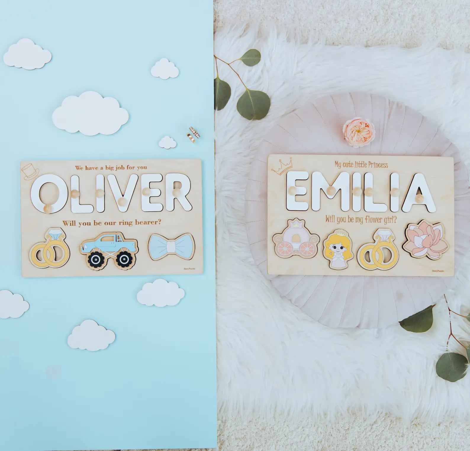 Custom wedding activity board