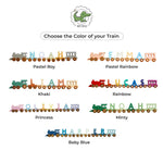 Build Your Name with a Custom Letter Train Eco-Friendly Wooden Trains Busypuzzle