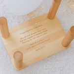 Children's Personalized Step Stool with Puzzle Personalized Wooden Decor Busypuzzle