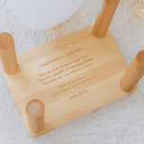 Custom engraved wooden chair for child – baby shower gift idea