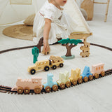 Custom pastel train with name – perfect birthday gift for toddler girl