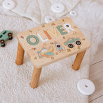 Montessori-Inspired Wooden Stool Personalized Wooden Decor Busypuzzle
