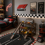 Personalized Wooden Toy Car Garage with Ramps & Storage Shelf Nursery Furniture Busypuzzle