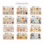 Personalized Wooden Name Puzzle with Animals - Custom Montessori Toddler Gift Wooden Name Puzzles Busypuzzle