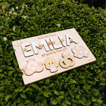 Personalized Flower Girl Proposal Wooden Name Puzzle Wooden Busy Boards Busypuzzle