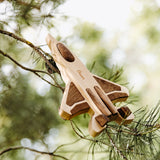 Personalized Wooden Airplane Toy - Custom Aviation Gift for Toddlers