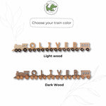 Personalized Wooden Name Train – Natural Nursery Decor & Gift Eco-Friendly Wooden Trains Busypuzzle