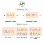 Children's Personalized Step Stool with Puzzle Personalized Wooden Decor Busypuzzle