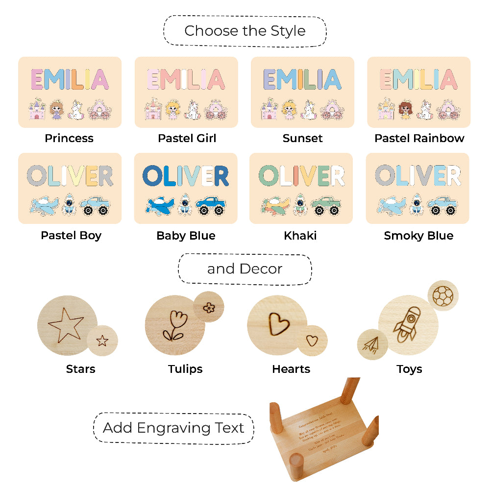 Personalized Toddler Step Stool Personalized Wooden Decor Busypuzzle