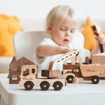 Wooden Toy Construction Cars Wooden Cars Busypuzzle