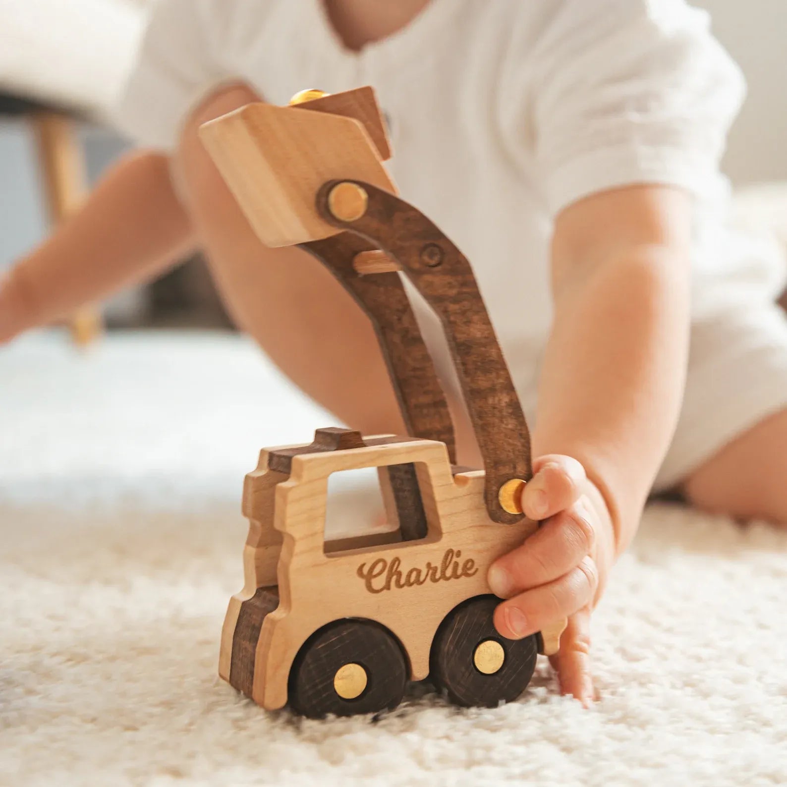 Personalized Wooden Toy Construction Cars for Kids – Busypuzzle
