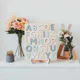 Wooden Alphabet Toy - Wooden Busy Board