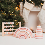 Montessori Toys-pyramid, rainbow, abacus