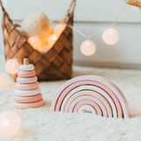 Montessori Toys-pyramid, rainbow, abacus