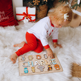 Personalized Montessori Name Puzzle with Animals