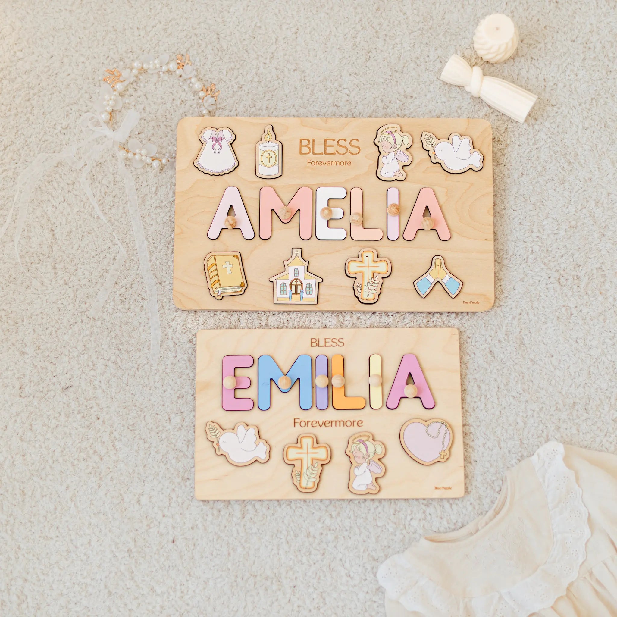 Catholic Baby Gift for Christening  Busypuzzle