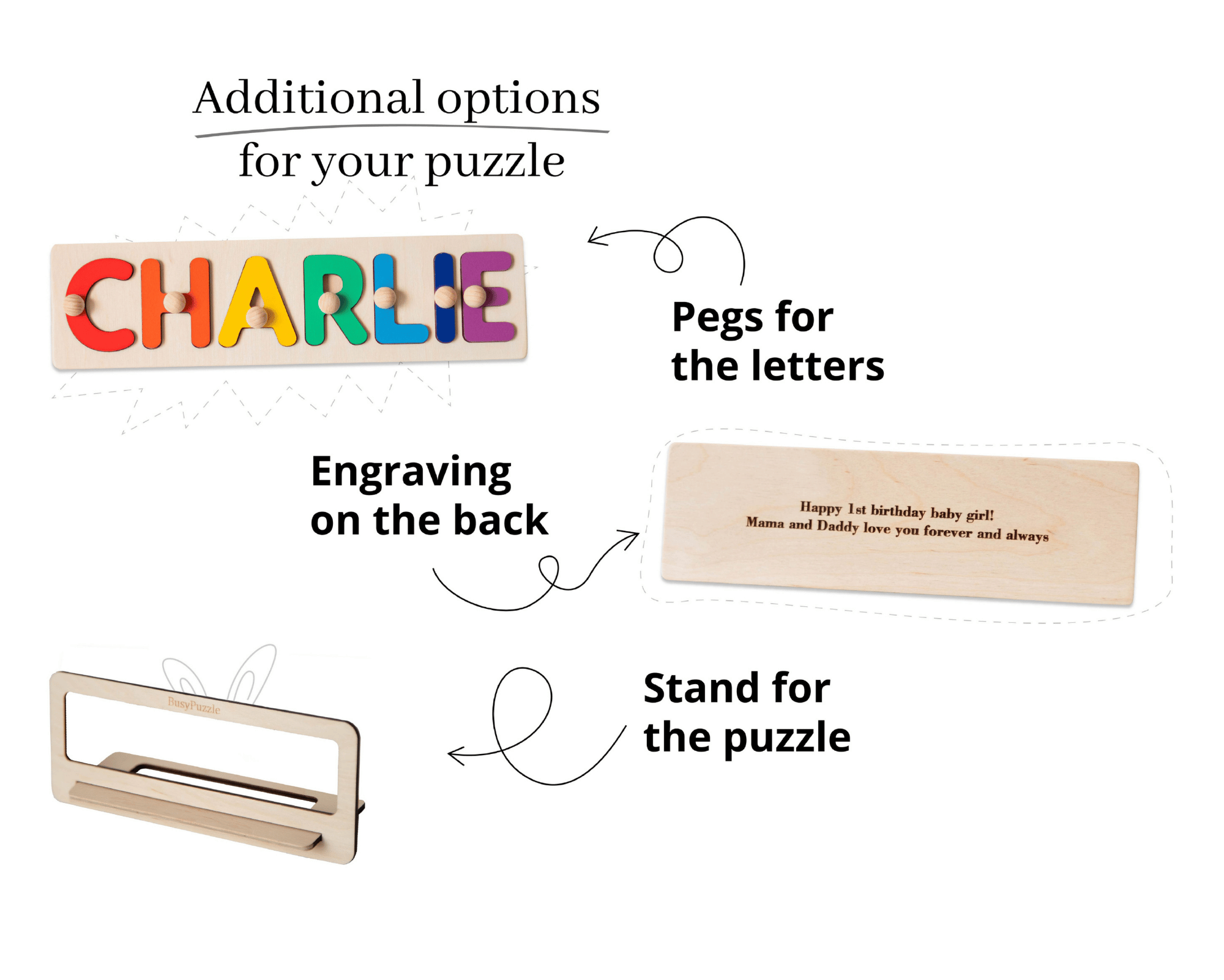 Custom Wooden Name Puzzle For Boy Wooden Name Puzzles Busypuzzle