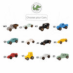 Wooden Colored Cars - Personalized Wooden Vehicle Toy Wooden Cars Busypuzzle