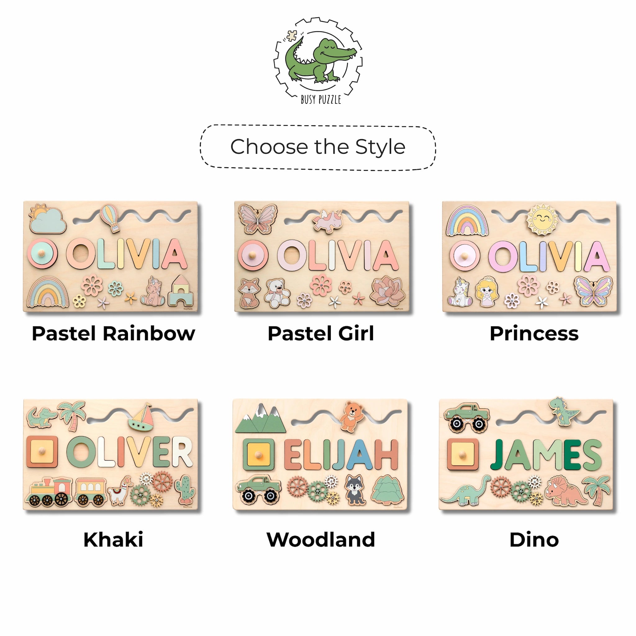 Personalized Name Busy Board for Toddlers – Wooden Montessori Sensory Toy Wooden Busy Boards Busypuzzle