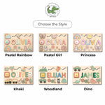 Personalized Name Busy Board for Toddlers – Wooden Montessori Sensory Toy Wooden Busy Boards Busypuzzle