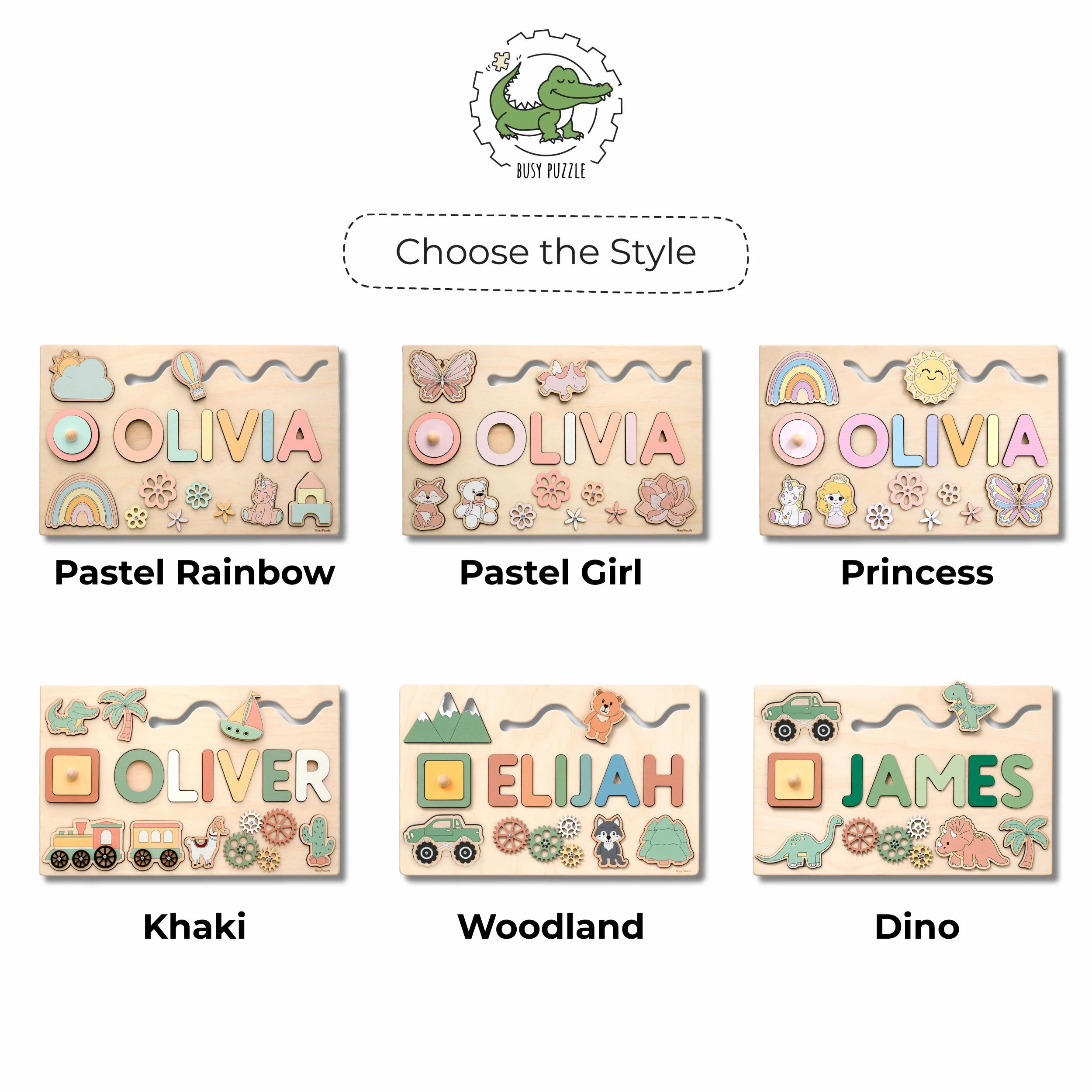Personalized Name Busy Board for Toddlers – Wooden Montessori Sensory Toy Wooden Busy Boards Busypuzzle