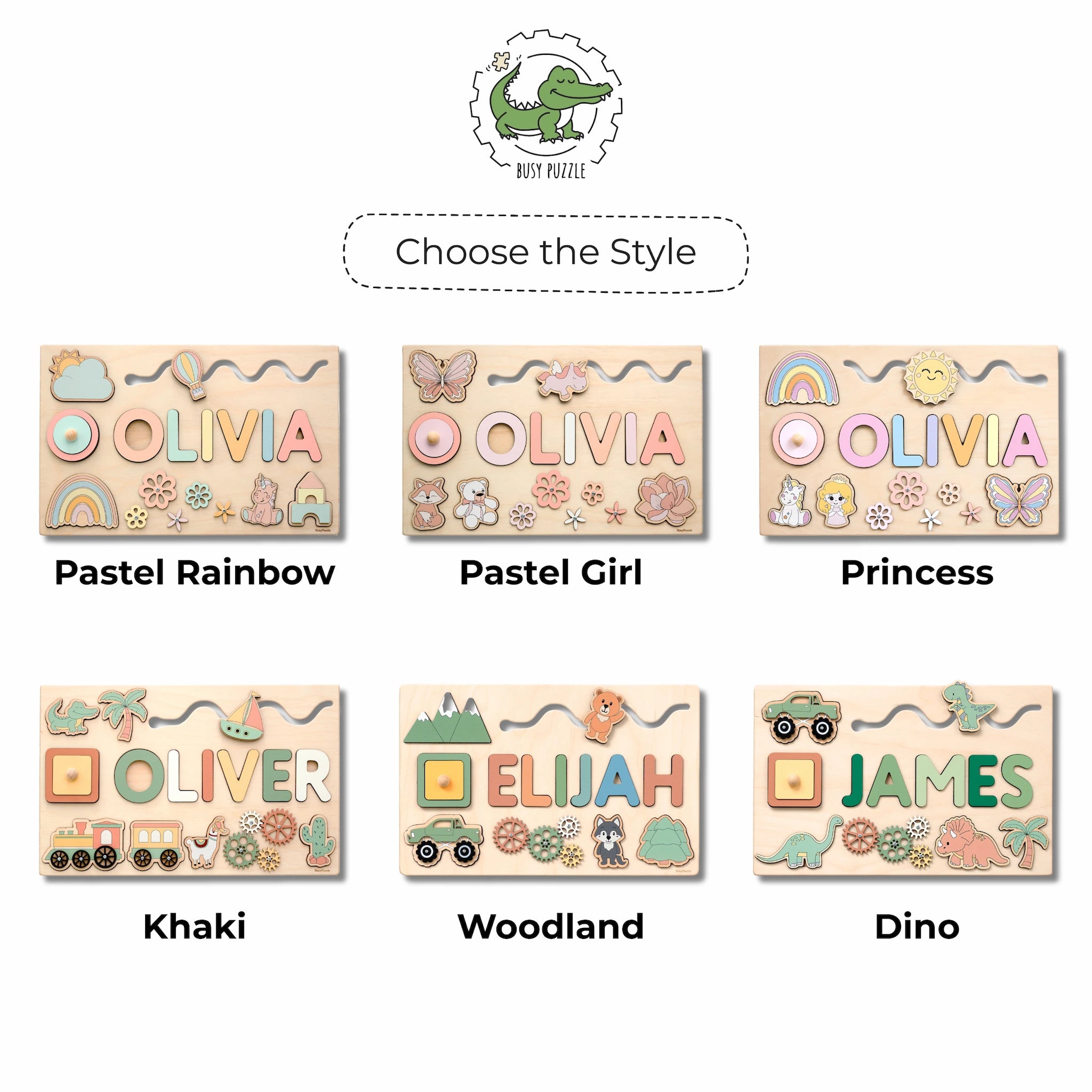 Personalized Name Busy Board for Toddlers – Wooden Montessori Sensory Toy Wooden Busy Boards Busypuzzle