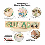 Custom Wooden Name Puzzle For Boy Wooden Name Puzzles Busypuzzle