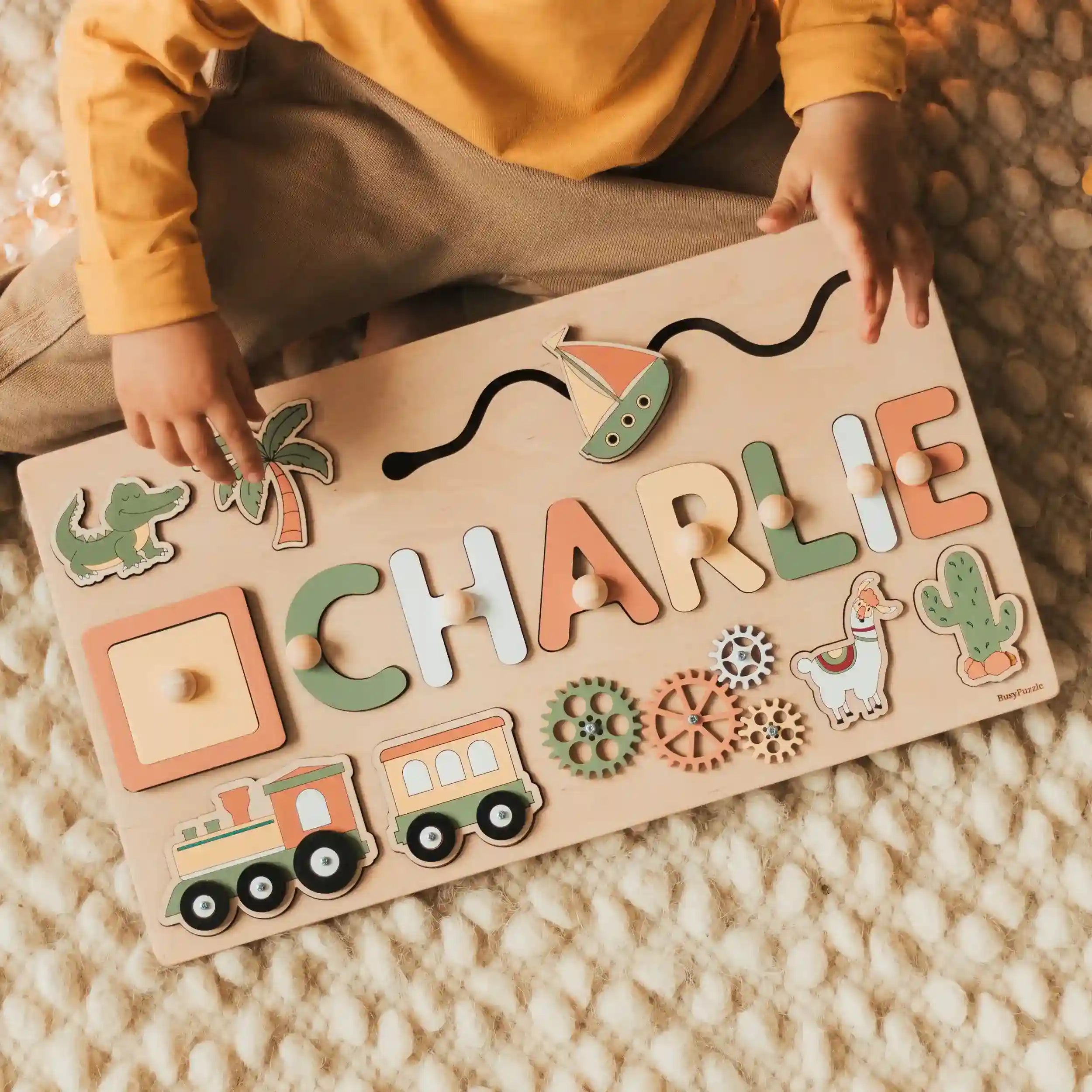 Montessori Busy Board for Toddlers – Wooden Sensory Toy for 1–3 Year Olds | BusyPuzzle Wooden Busy Boards Busypuzzle