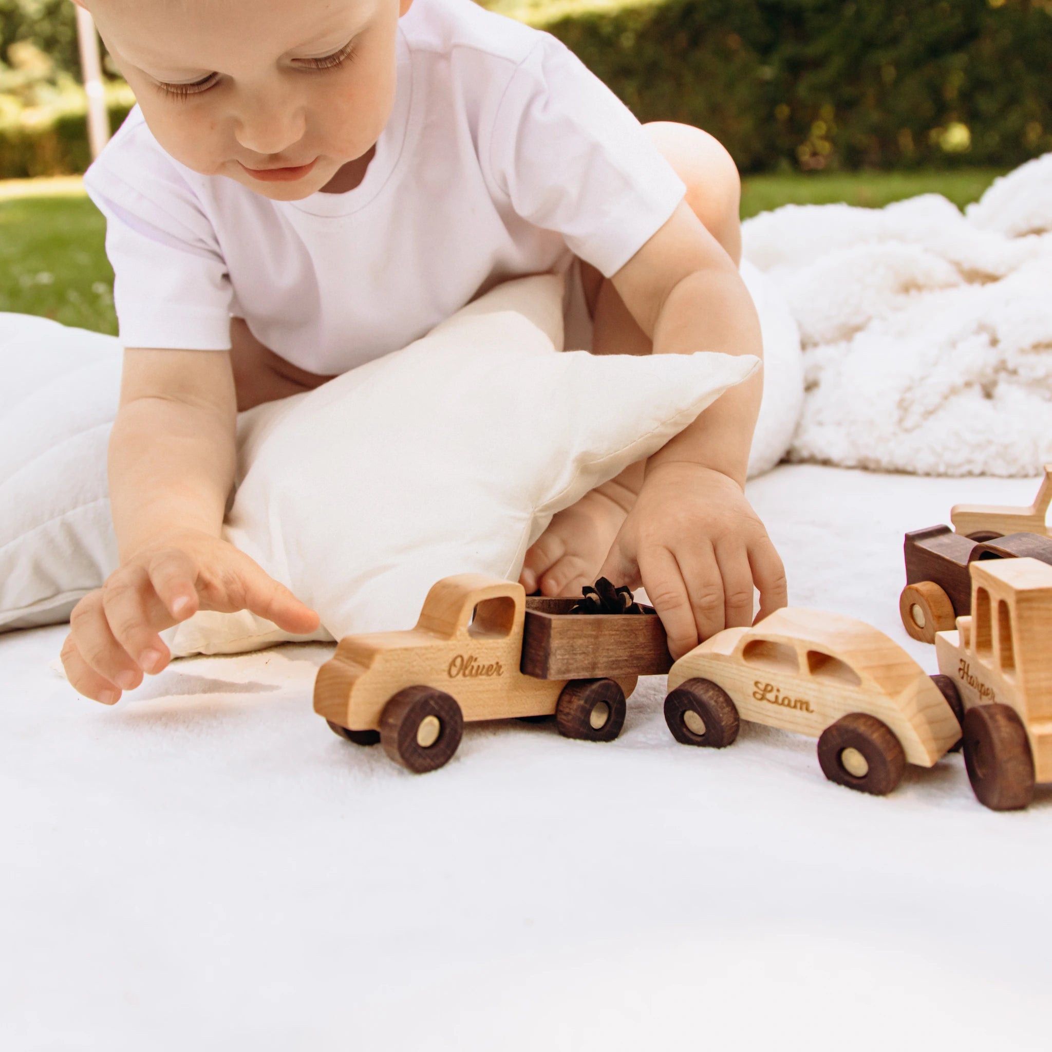 Personalized Wooden Toy Car – Handcrafted Montessori Vehicle Wooden Cars Busypuzzle