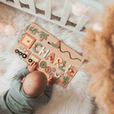 Custom wooden toy for fine motor skill development