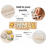 Custom Wooden Name Puzzle For Girl Wooden Name Puzzles Busypuzzle