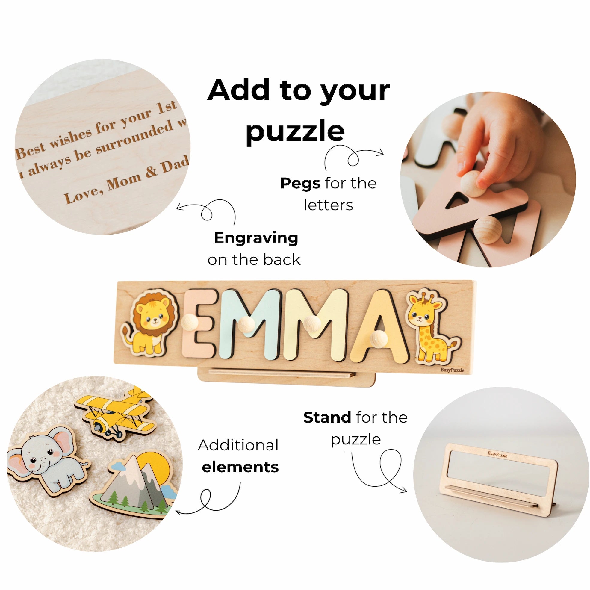 Custom Wooden Name Puzzle For Girl Wooden Name Puzzles Busypuzzle