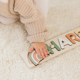 Personalized Rainbow Wooden Name Puzzle – Rainbow Baby Gift