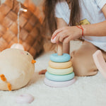 Custom Wooden Montessori Set – Rainbow Stacker, Pyramid & Abacus Montessori Toys for Kids Busypuzzle