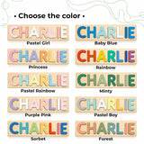 Personalized Rainbow Wooden Name Puzzle – Rainbow Baby Gift