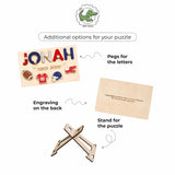 Custom Sports Theme Name Puzzle – First Birthday Keepsake for Boys and Girls