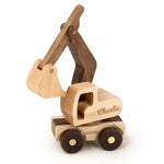 Personalized Wooden Excavator Toy - Eco-Friendly Digger for Toddlers Wooden Cars Busypuzzle