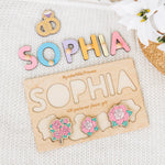 Personalized Flower Girl Proposal Wooden Name Puzzle Wooden Busy Boards Busypuzzle