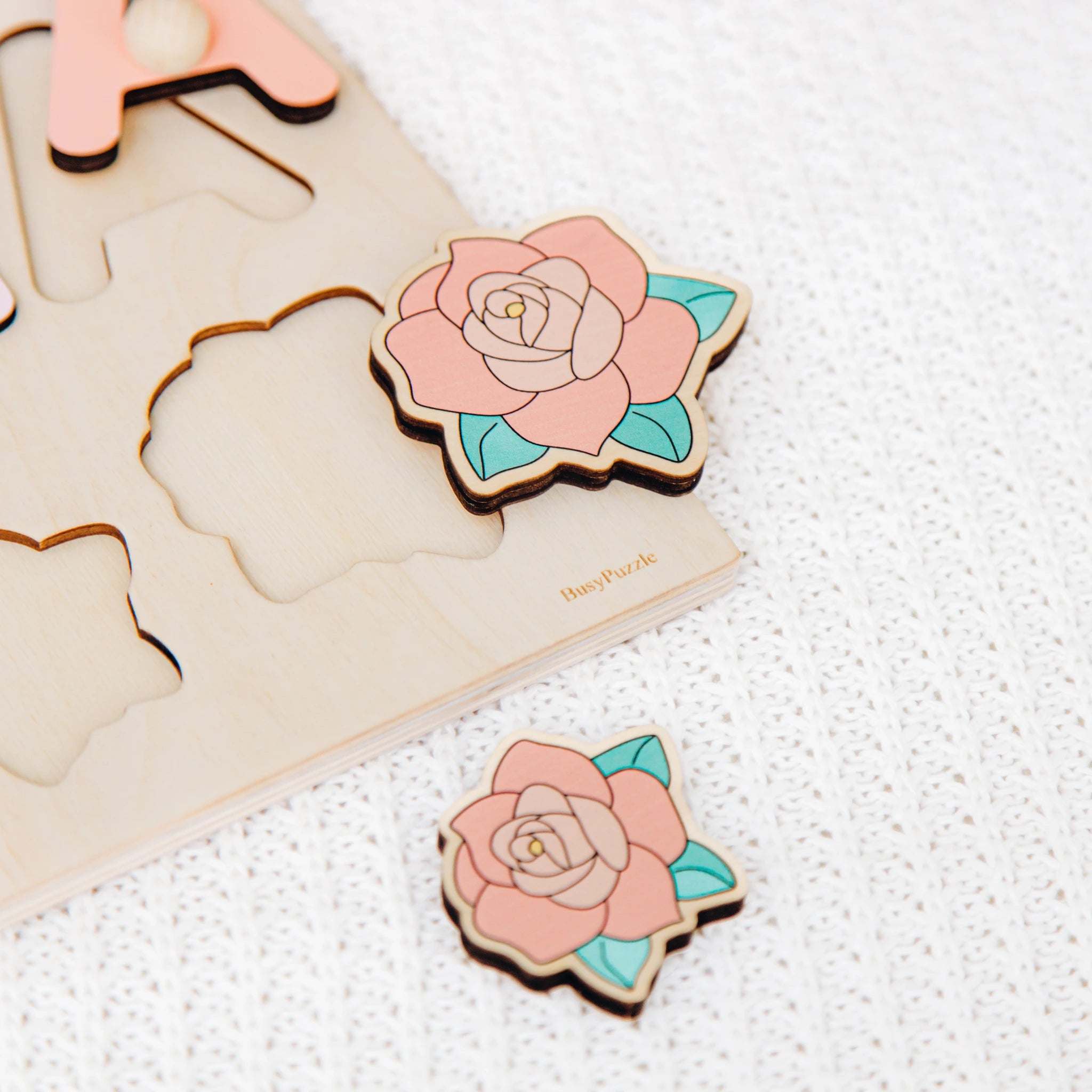 Personalized Flower Girl Proposal Wooden Name Puzzle Wooden Busy Boards Busypuzzle