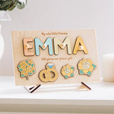 Flower girl proposal wooden name puzzle