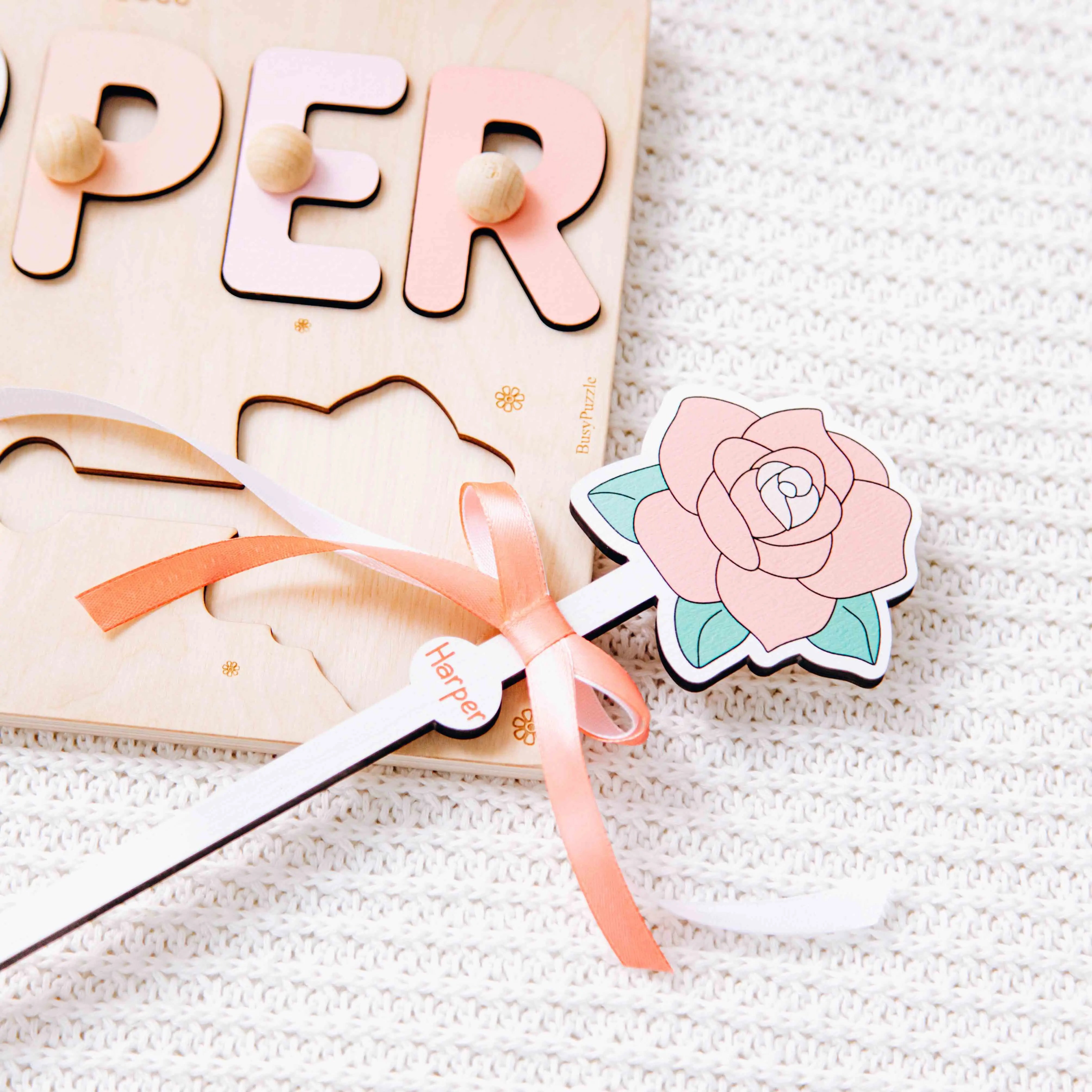 Personalized Flower Girl Invitation Puzzle – Custom Will You Be My Flower Girl Gift with Name  Busypuzzle