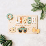 Personalized Ring Bearer Proposal Wooden Name Puzzle