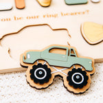 Personalized Ring Bearer Proposal Wooden Name Puzzle Wooden Busy Boards Busypuzzle