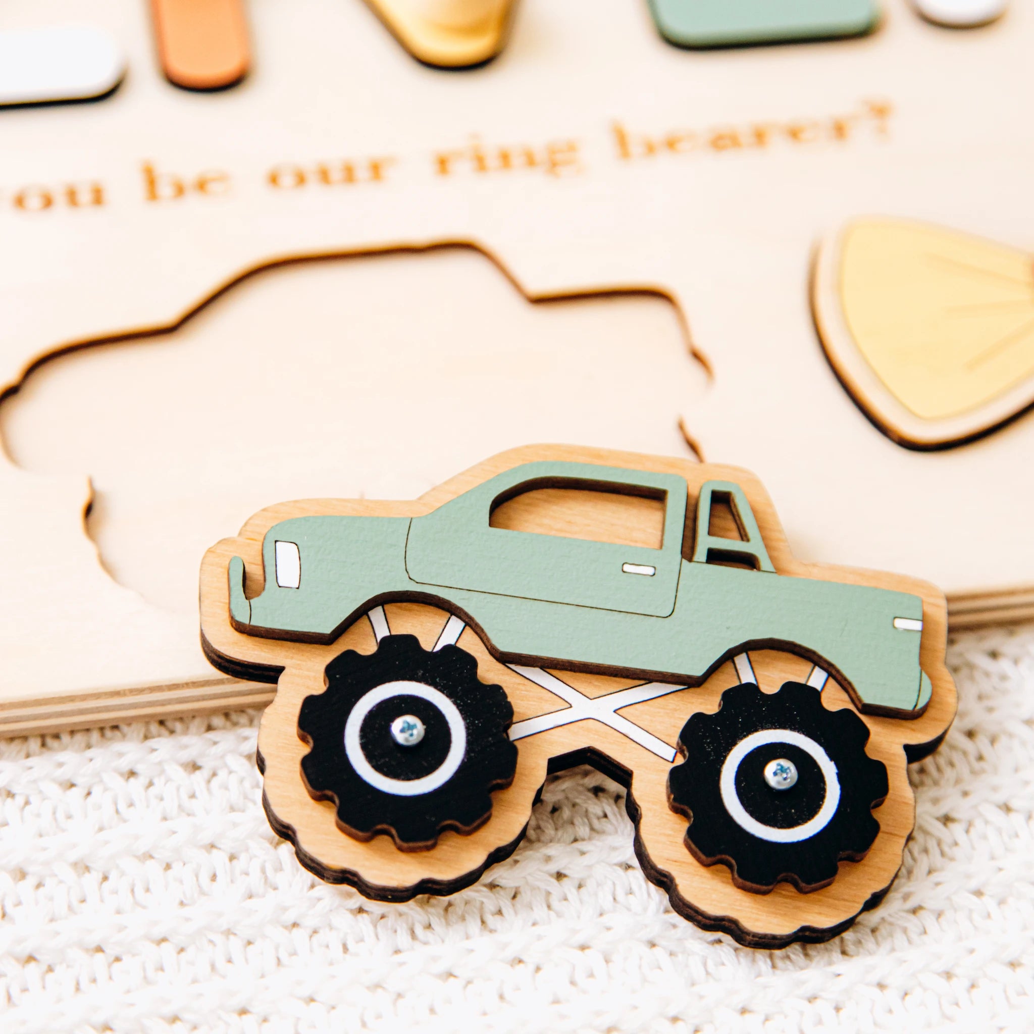 Personalized Ring Bearer Proposal Wooden Name Puzzle Wooden Busy Boards Busypuzzle