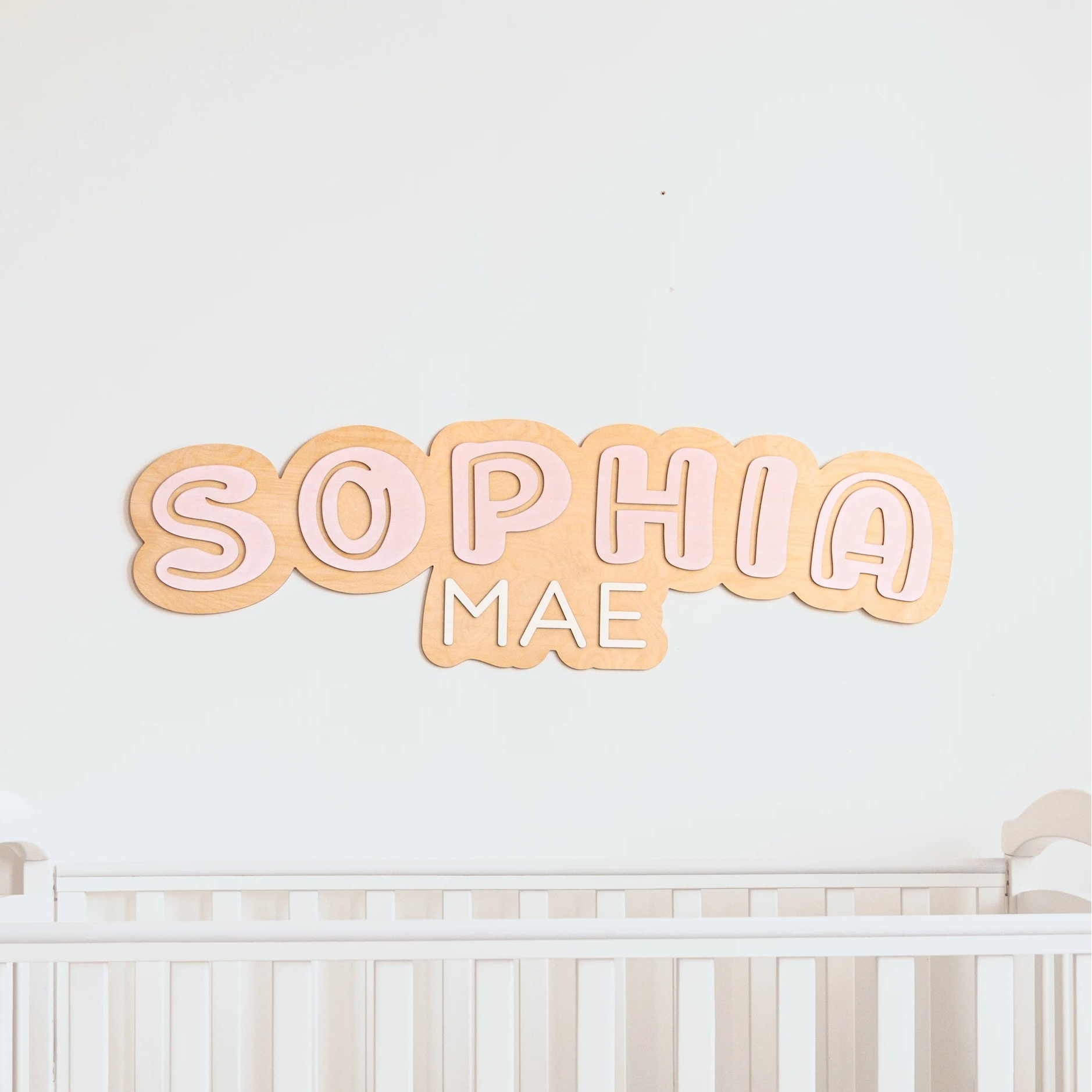 Custom Wooden Nursery Name Sign Personalized Wooden Decor Busypuzzle
